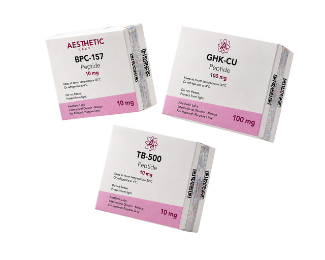 Protocolo Peptidos Reparacion y Rejuvenecimiento GHK-CU + BPC-157 + TB-500 Aesthetic Labs | Fuerza Pura