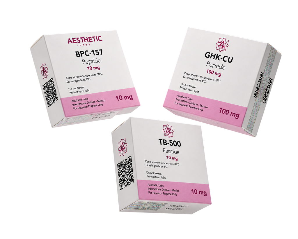 Protocolo Peptidos Reparacion y Rejuvenecimiento GHK-CU + BPC-157 + TB-500 Aesthetic Labs